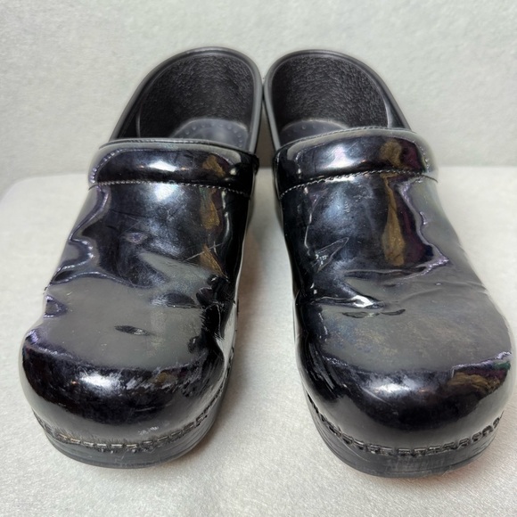 Dansko Women Professional Leather Clogs Black Dark Purple size EU 41/ US 10.5-11 - Picture 3 of 16